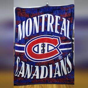 Montreal Canadiens Plush Team Blanket - Red, Blue, White "59"x80"